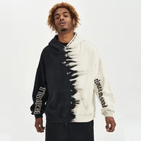 2022 mens contrast sweatshirt black and white tangled embroidered letters hoodies casual sportswear lounge wear men clothing