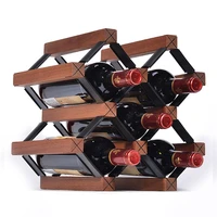 red wine rack ornaments modern minimalist home solid wood liquor lattice creative lattice wine holder bottle rack bar counter
