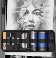 37pcsset drawing sketching set with sketch graphite charcoal pencils bag eraser art kit for student artist easy to cut%ef%bc%86roll