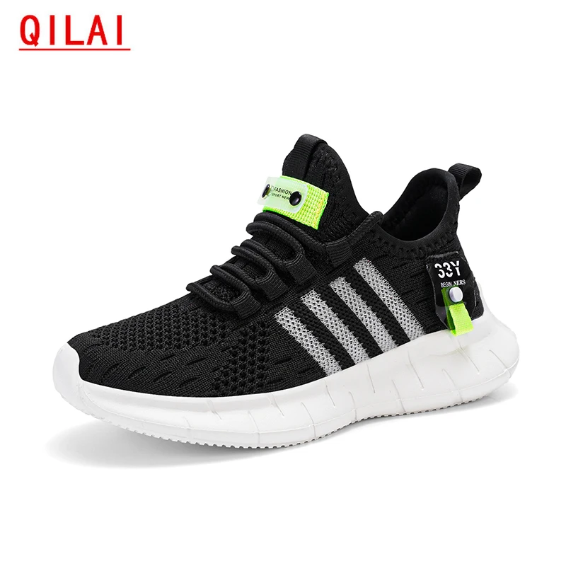 

Summer Sports Mesh Children's Casual Shoes 2022 Fashion Running Shoes Lightweight Boys Girls Shoes Black White Kids Sneakers