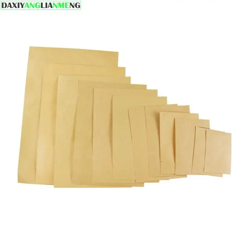 

Бесплатная доставка, 200 шт./лот, 8 размеров, плоские пакеты с открытым верхом из крафт-бумаги, ламинированные термостойкие вакуумные пакеты и...