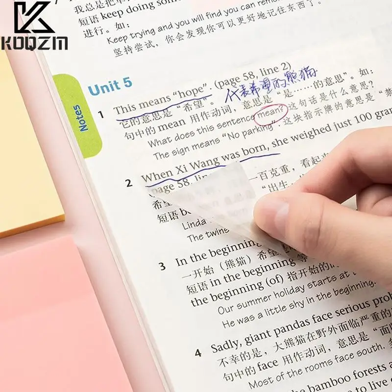 

Transparent Sticky Note With Adhesive Self Adhesive Waterproof Paper Memo Paper School Student Office Stationery