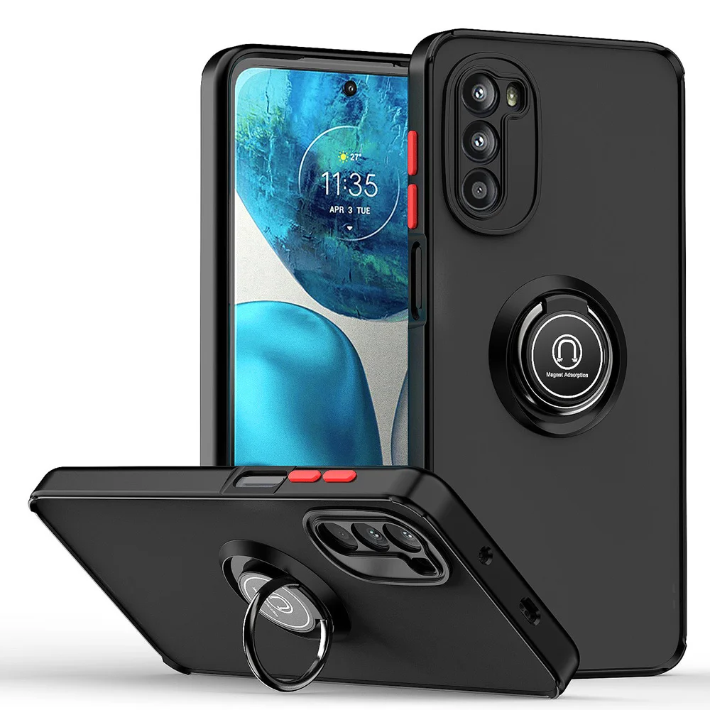 

Matte Phone Case for Motorola MOTO G52 G71 G51 5G G41 G31 G50 G60 S Transparent Shockproof Ring Back Cover for MOTO G 5G 2022