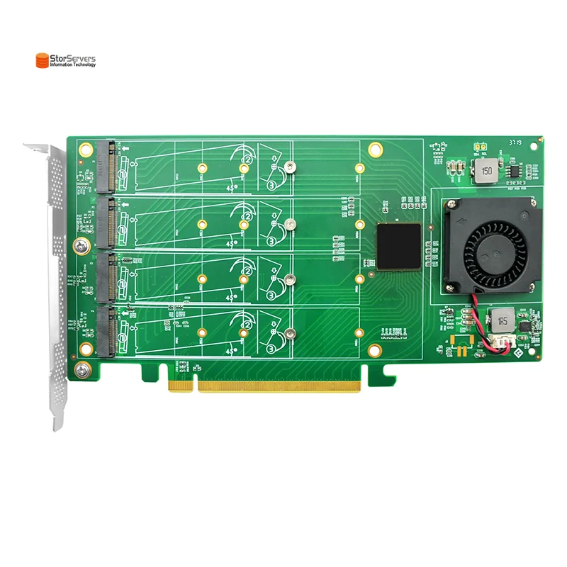 Оригинальный 32 Гбит/с 4 порта PCI express 3 0x16 PEX 8747 адаптер карта NV9547-4I NVMe SSD для серверов