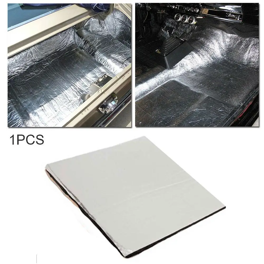 

50x50/100cm Car Aluminum Foil Sound Deadener Insulation Mat Noise Heat Insulation Auto Deadening Foam Cotton Sound High Quality