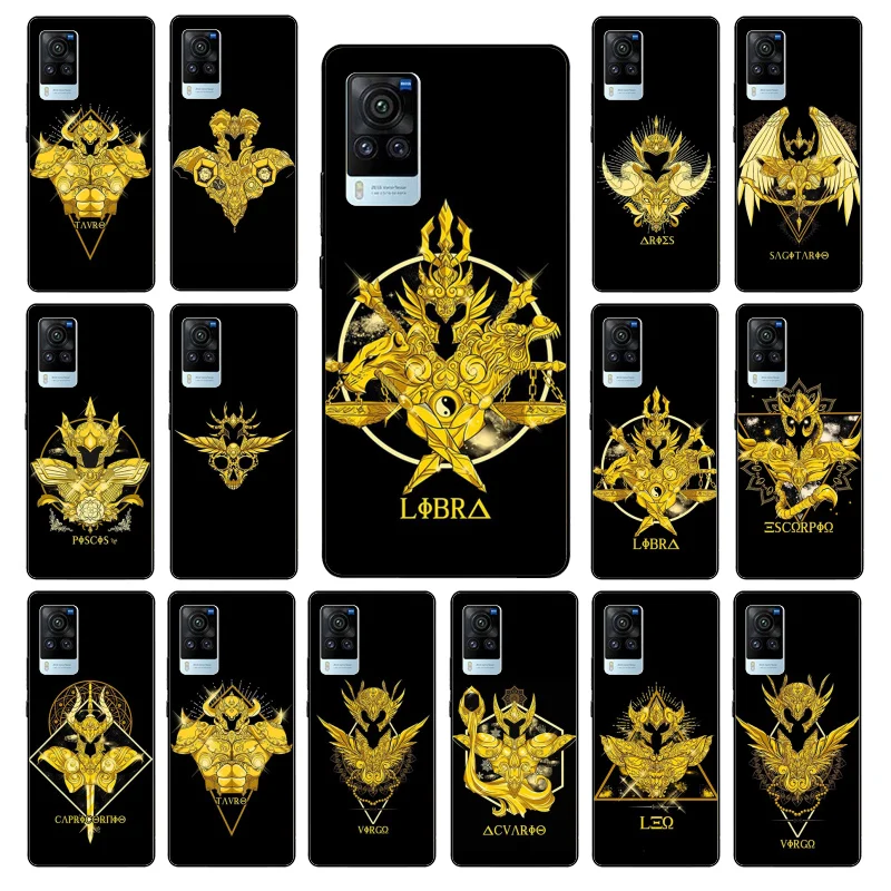 

Anime Saint Seiya Zodiac Art Logo Phone Case for VIVO V21e V20 SE V2023 V15 Pro V21 V17 Neo 1819 1915 1907 1906 X60 Pro X51 X50