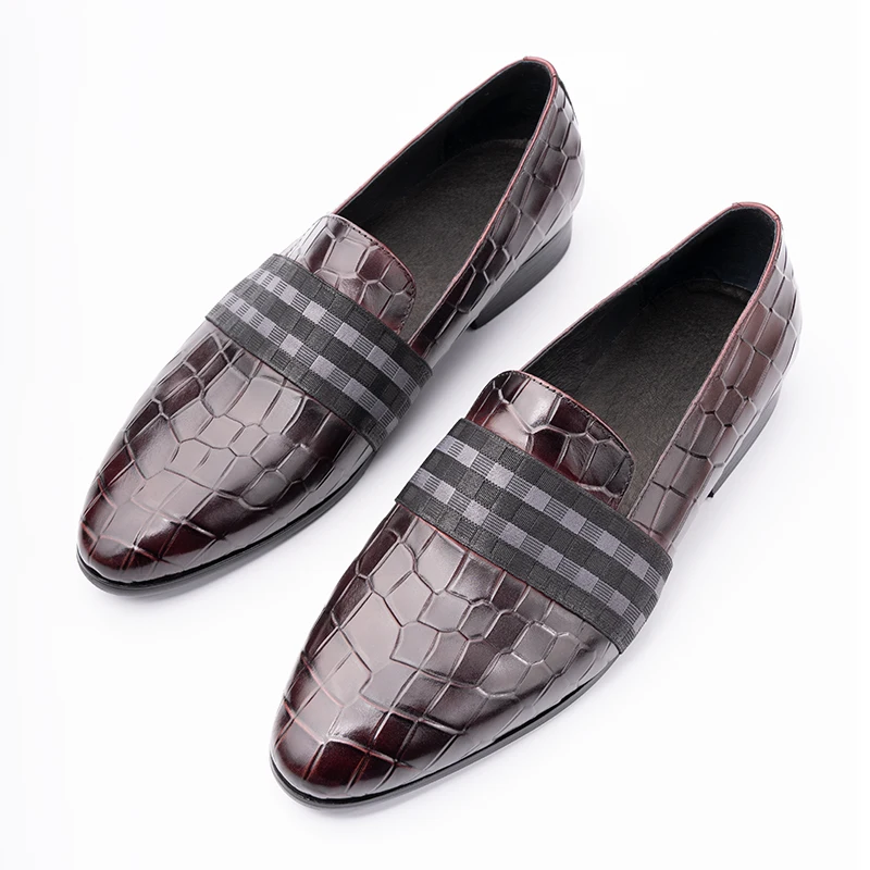 

Deluxe Men's Casual Loafers Shoes Luxury High Quality Hand Printing Loafers Slip on Everyday Wear Men Shoes Genuine Leather