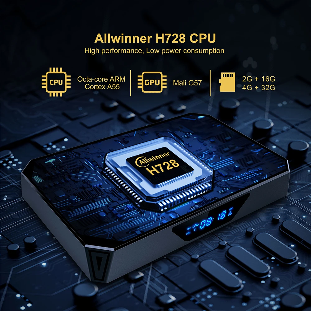 Velec X96Q PRO+ Smart TV Box Android 14 4 ГБ 64 Allwinner H728 Четырехъядерный процессор 8K@24fps 1000M Ethernet Wi-Fi6