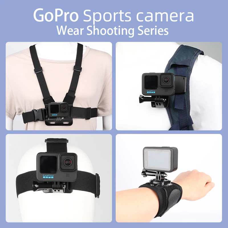 

Повязка на голову для экшн-Камеры Gopro Hero 10 9 8 7 6, поворот на 360 градусов