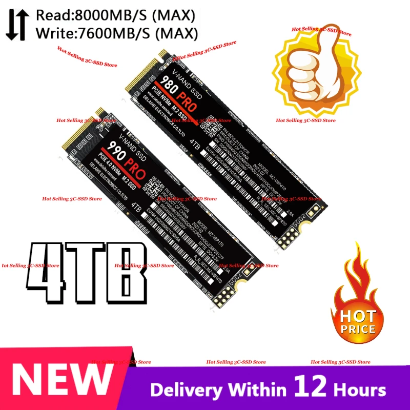 

990PRO 2023 M2 SSD 4TB 1TB 2TB HDD Hard Drive M.2 SSD Solid State Drive M2 SATA NVME Internal Hard Disk For Laptop Desktop PC