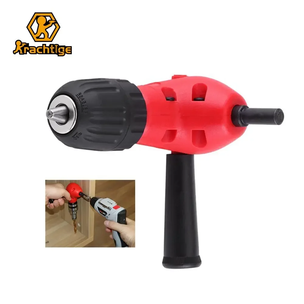 Профессиональный 90-градусный угловой удлинитель сверлильного патрона, прямоугольная насадка для сверла, адаптер для дрели с угловым патроном