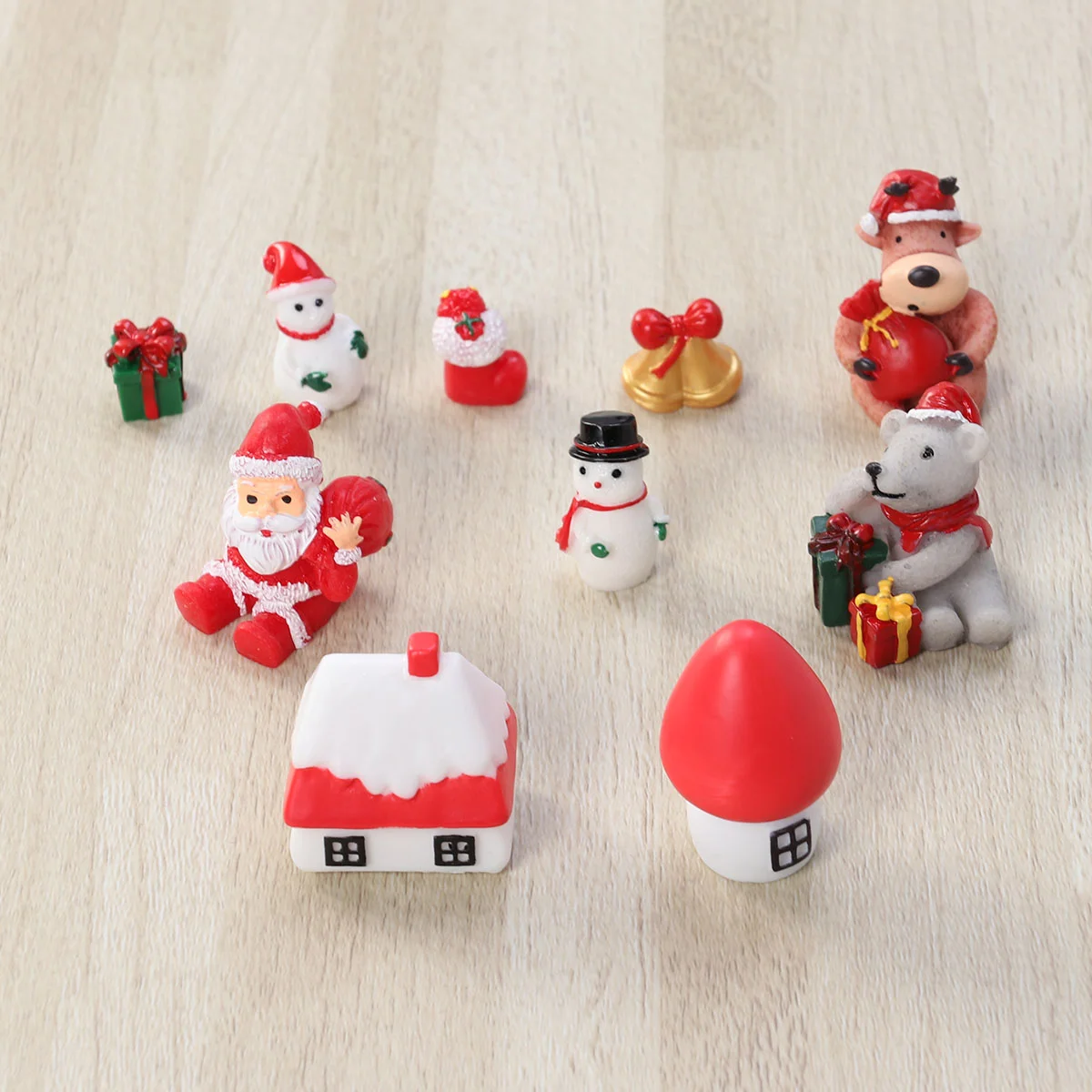 Рождественские маленькие фигурки украшения изделия из смолы оленей