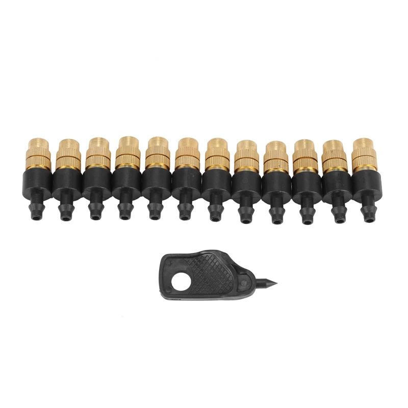 

12 Set Copper Adjustable Spray Nozzle Spray Atomization Copper Capillary Effect Take 47 Factory Adjustable Irrigation Drippers S