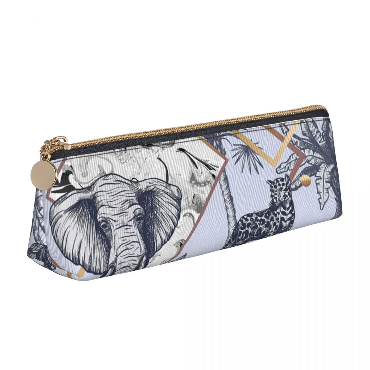 

Школьный пенал на молнии с принтом в виде слона