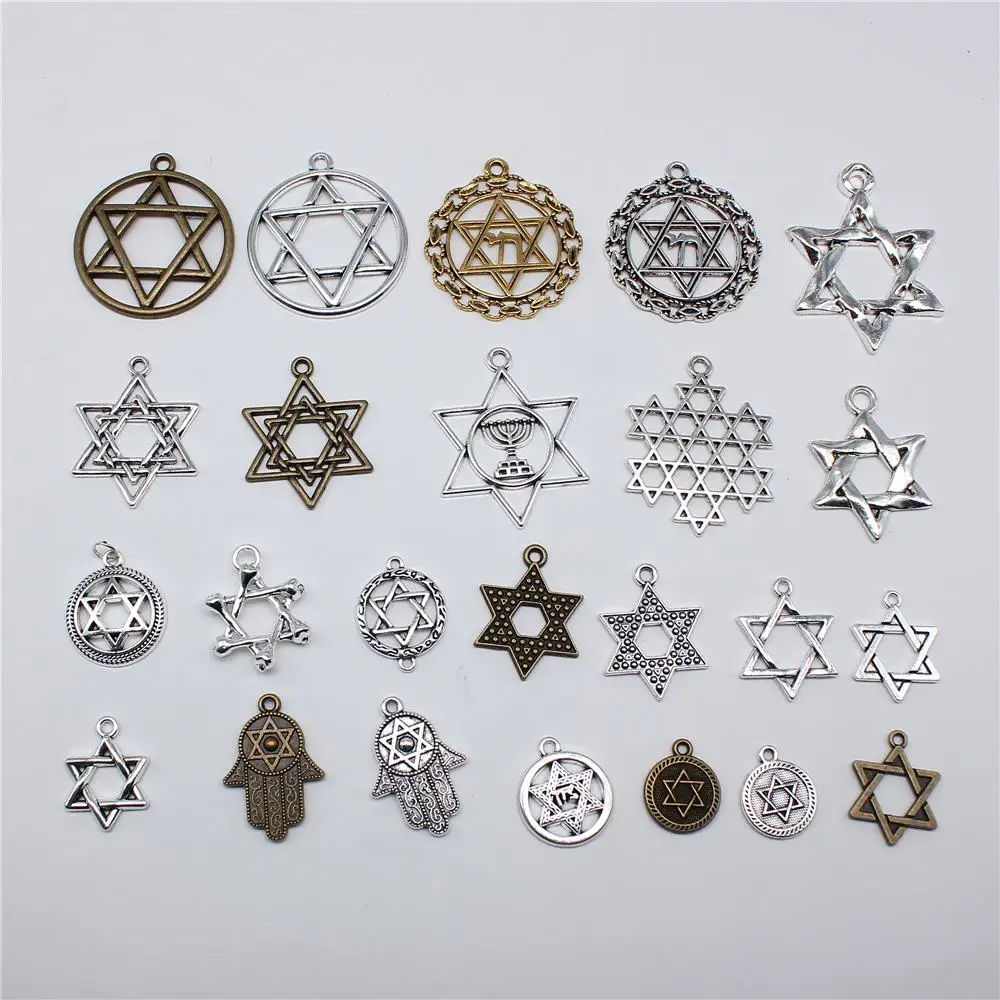 

10 шт., подвески в виде звезды для ожерелья, фурнитура для изготовления ювелирных изделий