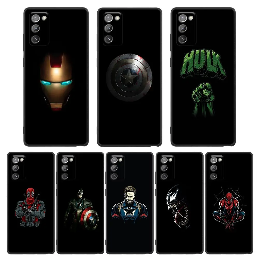 

Marvel Black Superhero Avengers Shell Case for Samsung Galaxy Note 20 Ultra 5G 8 9 M12 M22 M30s M32 M52 M62 F12 F62 Cover Fundas