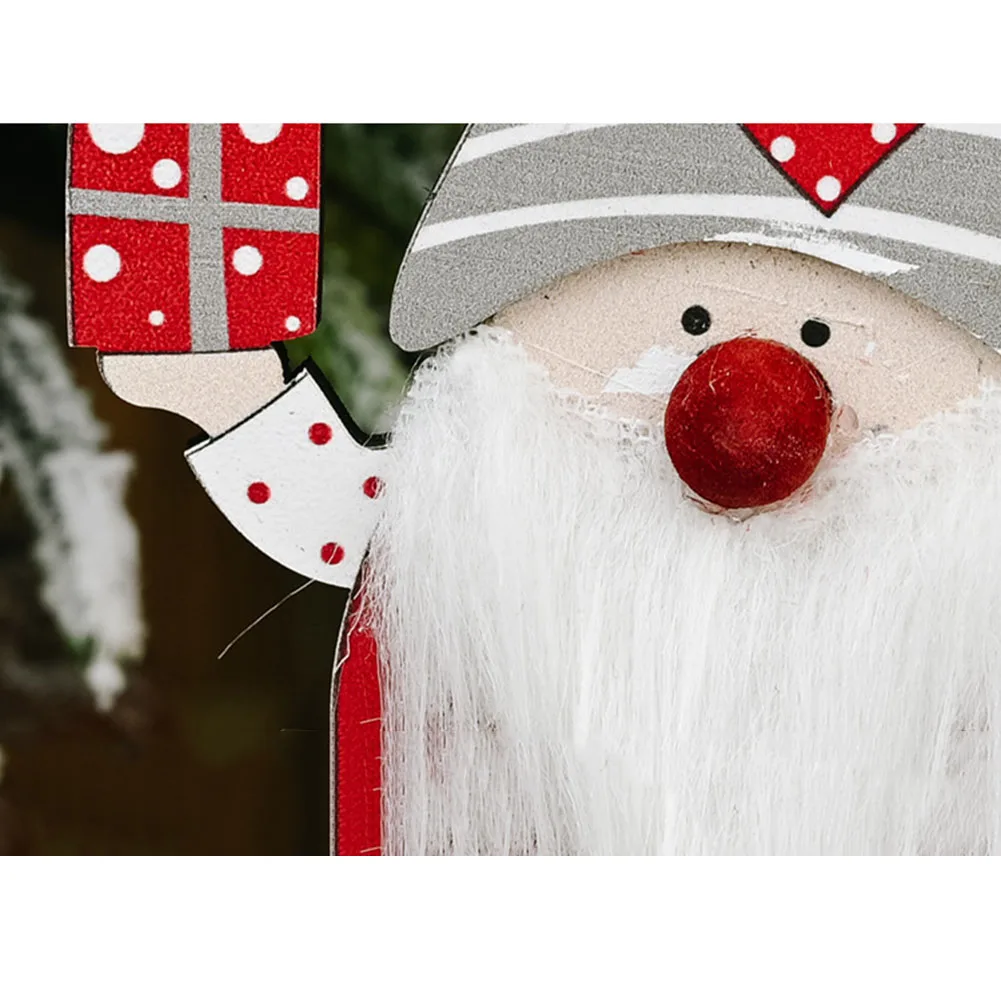 

Christmas Wooden Mini Santa Claus Decorations For Home Xmas Party Desktop Ornaments Gift For Kids Tabletop Decor Supplies