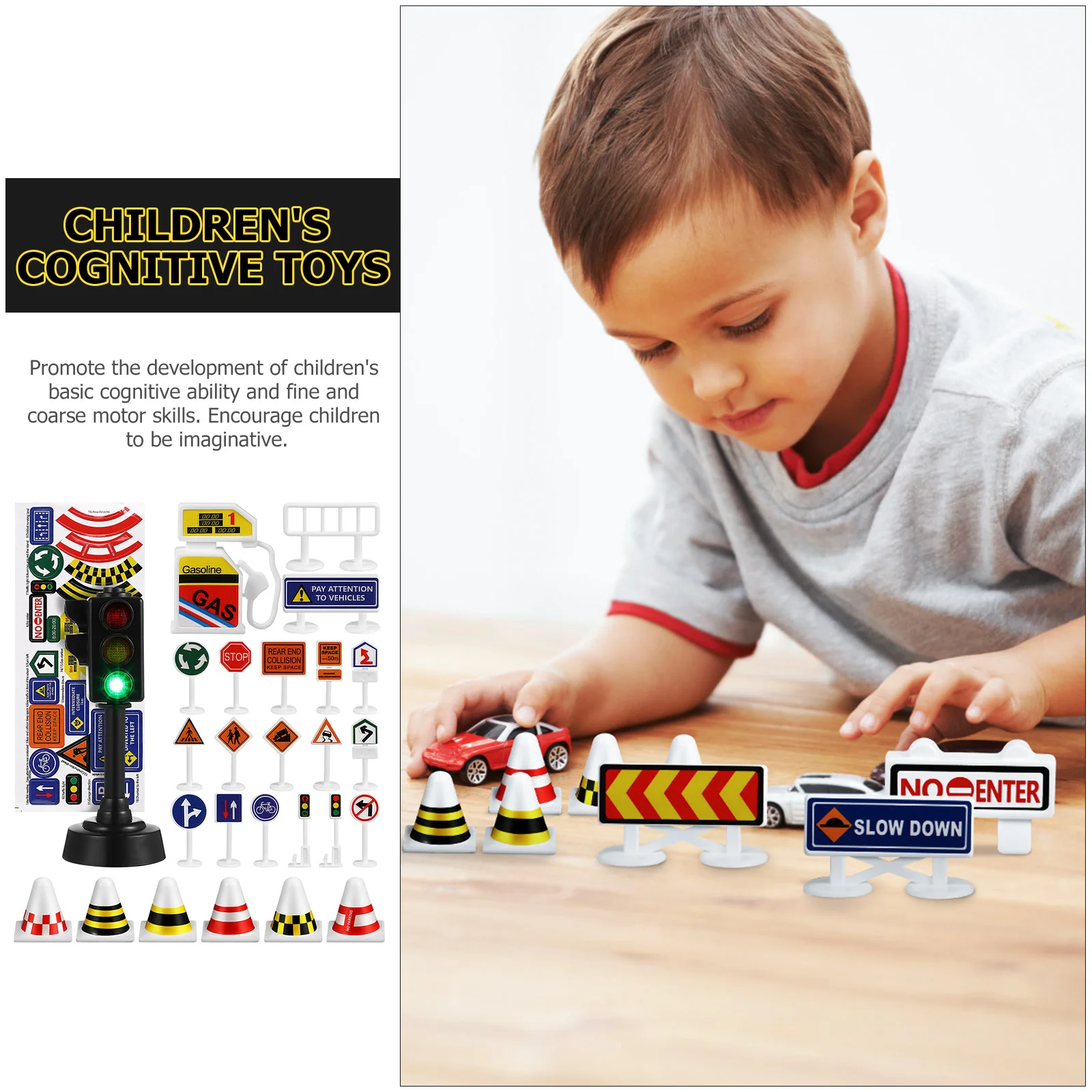 56 шт. игрушечный дорожный знак дорожные знаки для детей реквизит уличные модели