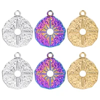9pcslot rainbow gold color star universe planet metal plate stainless steel pendant charms for jewelry diy making accessories