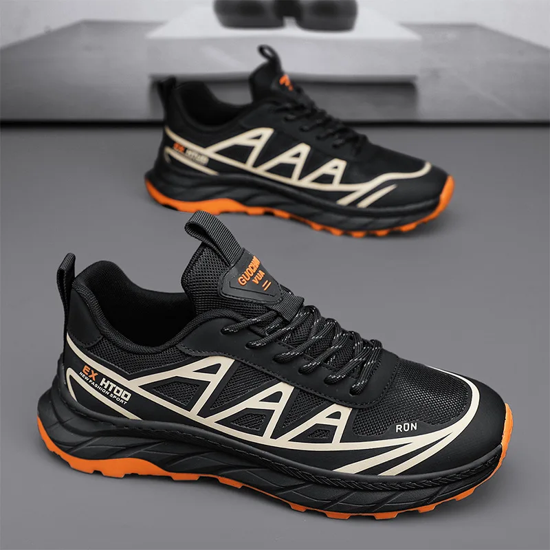 

2023 Summer and Autumn Sports Mesh Casual Men's Shoes Thick Bottom Tide with Pop Shoes Men Teenage Workwear Sports Outdoor Shoes