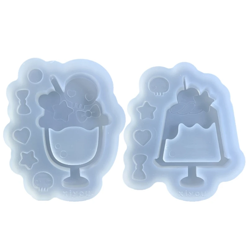 

Resin Casting Shaker Mould Ice Cream Shaped Silicone Material DIY Jewelry Supply