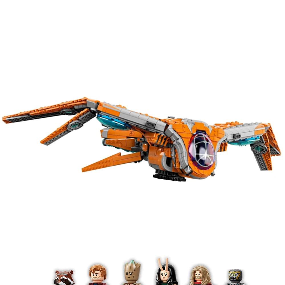 

76193 Disney Marvel Avengers Spaceship Guardians of The Galaxy Ship Thor Jet Plane Toy Figures Building Block Brick Kid Gift