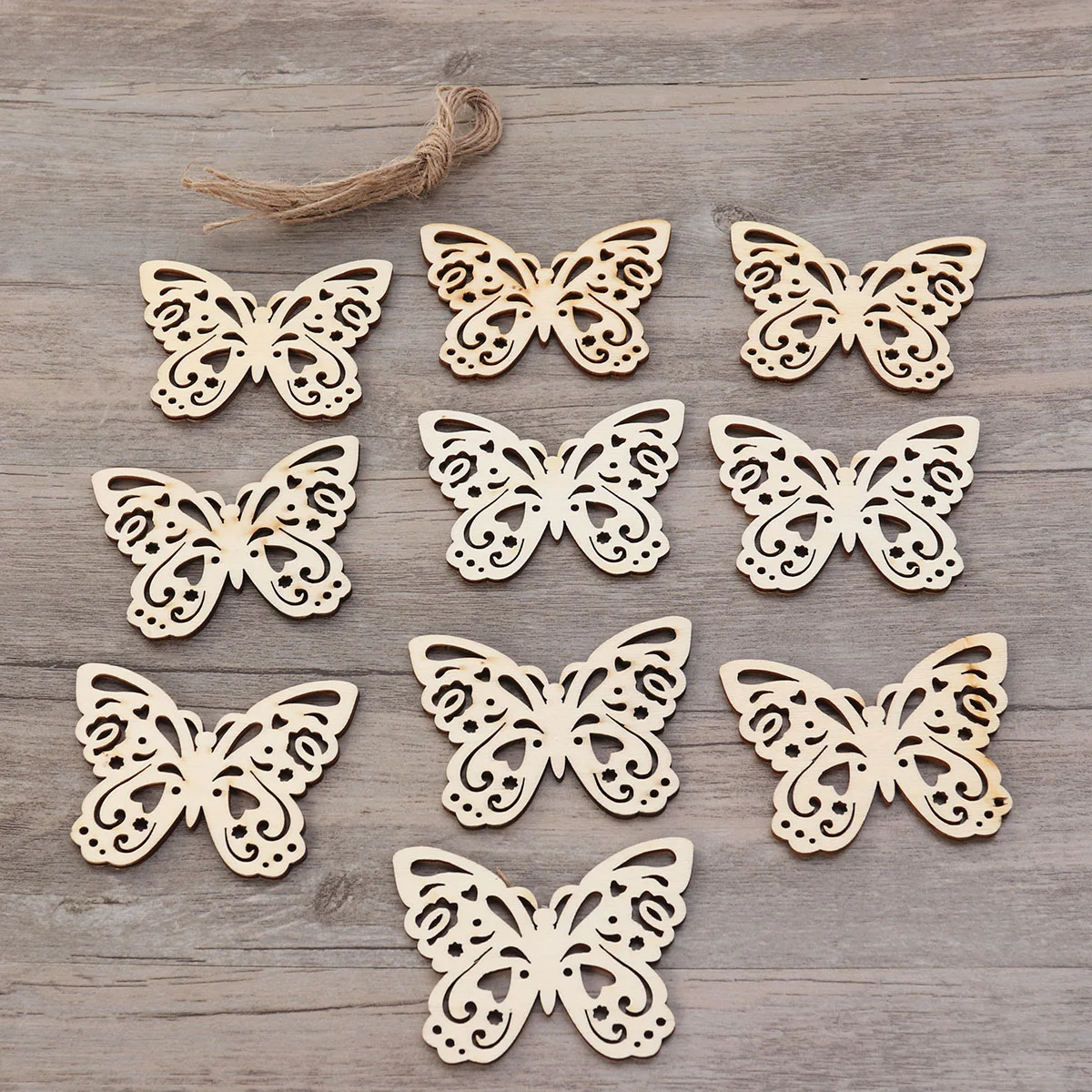 

Wood Wooden Slice Christmas Tree Shapes Unfinished Embellishments Pendantburlap Rope Craft Hanging Forcenterpiece Slices