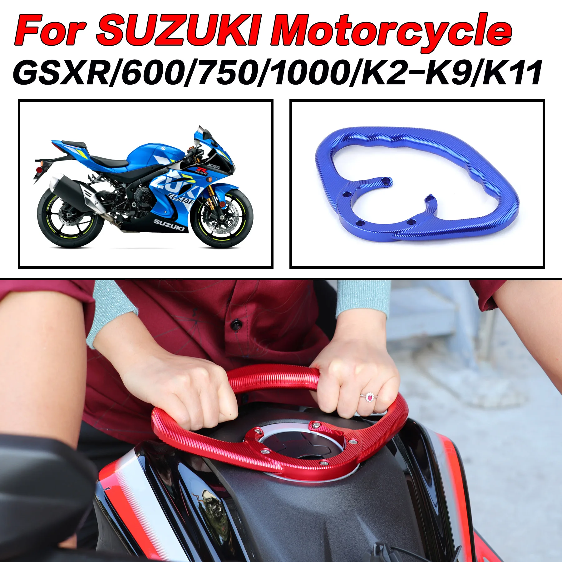 

Ручка для топливного бака для Suzuki GSXR GSX-R 600 750 1000 1300 K2 K3 K4 K5 K6 K7 K8 K9 K11 задний пассажирский подлокотник для мотоцикла