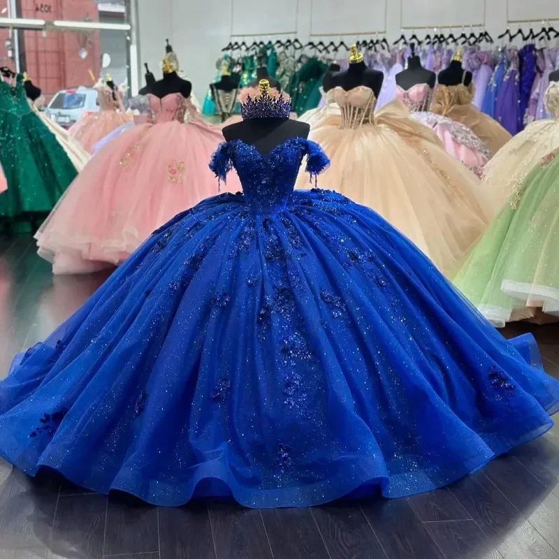 Платье Quinceanera NoEnName_Null акрил королевский синий