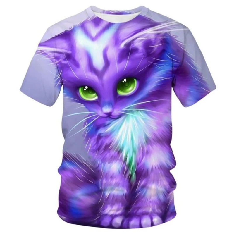

2022NEW 3D printed animal fox Men clothing T shirts summer t shirts for men high quality cute color casual short sleeves tshirt