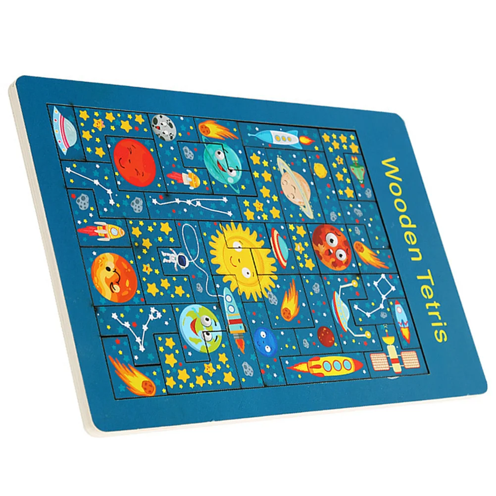 

Kids Wood Puzzle Toy Learning Wooden Puzzles Cartoon Child Toddler Educational Children Toys