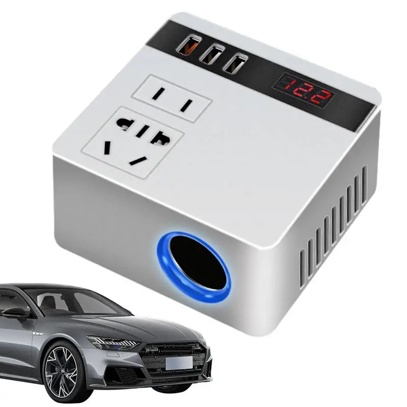 

Car Plug Adapter 150W Car Inverter Power Outlet With 2 USB Port Auto Universal 12V 24V To 220V Car Adapter Smart Digital Display