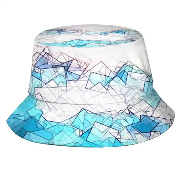 Square Fantasy Blue Beach Causal Cap 