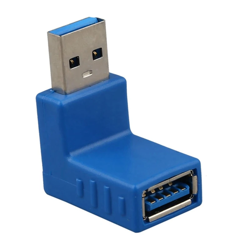 

Right-Angle USB3.0 Adapter USB3.0 Male-To-Female 90 Degree Adapter Is Suitable For Devices With USB Interface,5PCS
