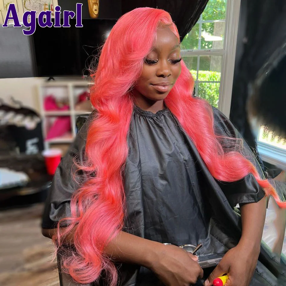 

Rose Pink Body Wave Lace Front Wigs For Women #613 Blonde HD 13X6 13x4 Lace Frontal Human Hair Wigs Pre Plucked Natural Hairline