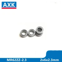 axk 10pcs high quality mr62zz 2 3 r 620zz ball bearing 2x6x2 3 deep groove ball bearing miniature bearing high qualit