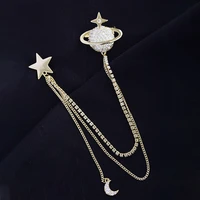european and american planet brooch collar pin cute personality small pin buckle fashion simple suit shirt accessories
