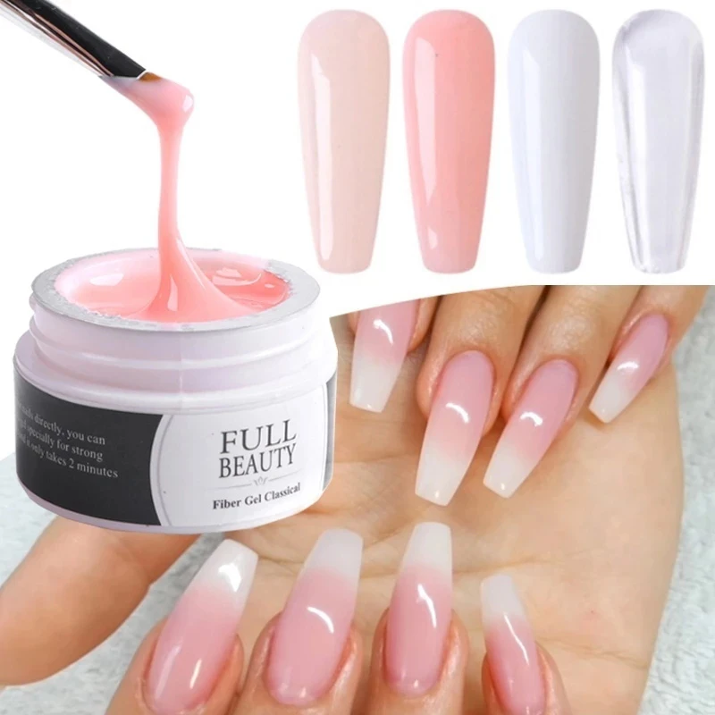 

Nail Extension Gel Nail Builder Pink White Clear Poly Builder Crystal Glue Soak Off UV Manicure Long Lasting DIY Art Tool