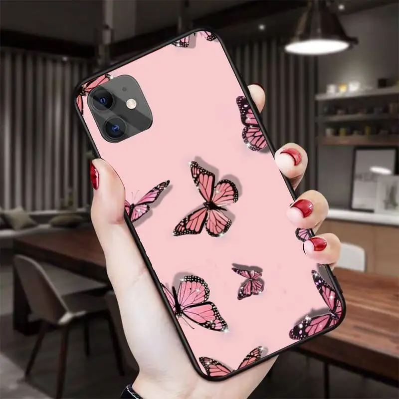 Прекрасный чехол для телефона с изображением бабочек для iPhone 11 12 13 Pro Max 5s 6s 7 8 Plus X Xr Xs Se 2020 Mini Cover