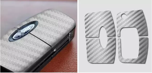 2 шт./лот углеродное волокно или скраб Автомобильный ключ наклейка чехол для Ford