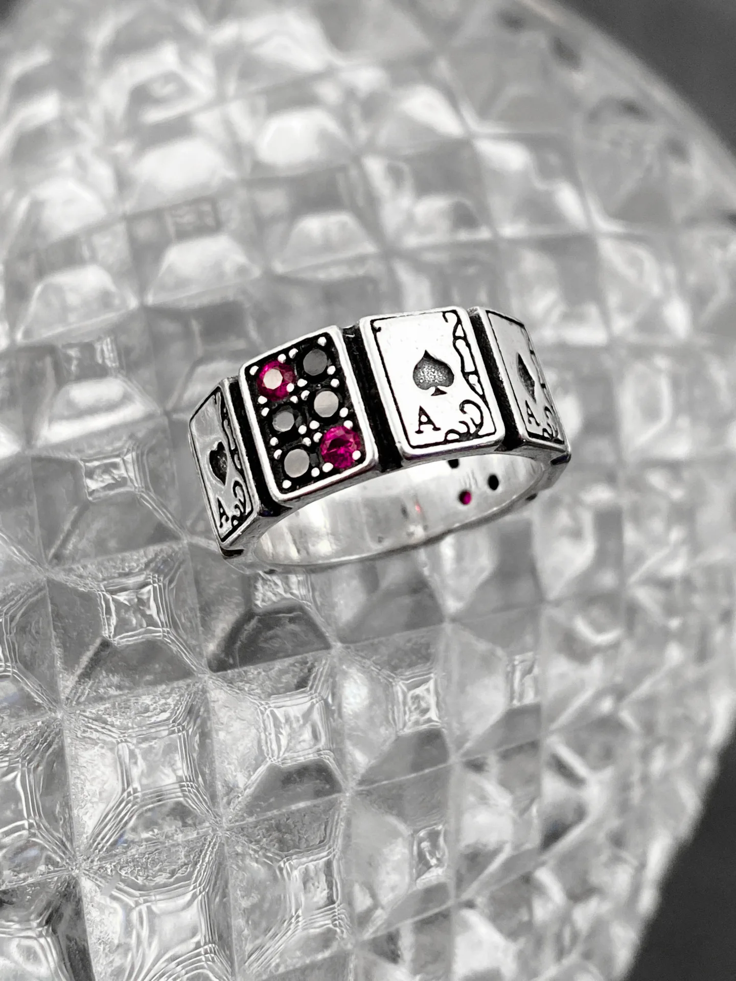 Новое поступление модное дизайнерское кольцо в виде Покера из тайского серебра с