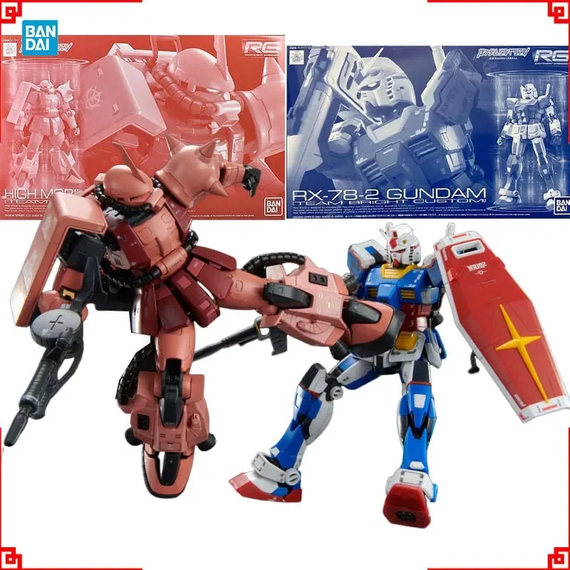 Фото Набор для сборки модели Gundam Bandai RG PB RX-78-2 Zaku 2 Team Monstre, фигурка, конструктор Gunpla, аниме-фигурки, игрушки для мальчиков, подарок №1