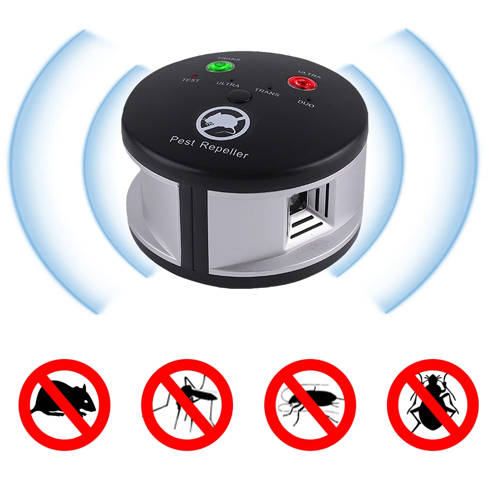 Ультразвуковой Отпугиватель вредителей 360 градусов 4 режима