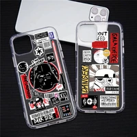 star wars logo darth vader stormtrooper phone case for iphone 13 12 11 pro max mini xs 8 7 plus x se 2020 xr transparent cover