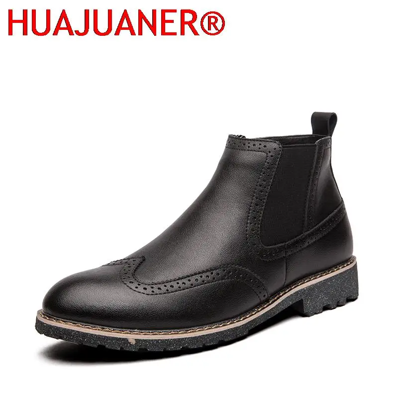 

Мужские ботинки челси, модная классическая обувь, 2022, трендовая деловая обувь из натуральной кожи, в британском стиле, высококачественные б...