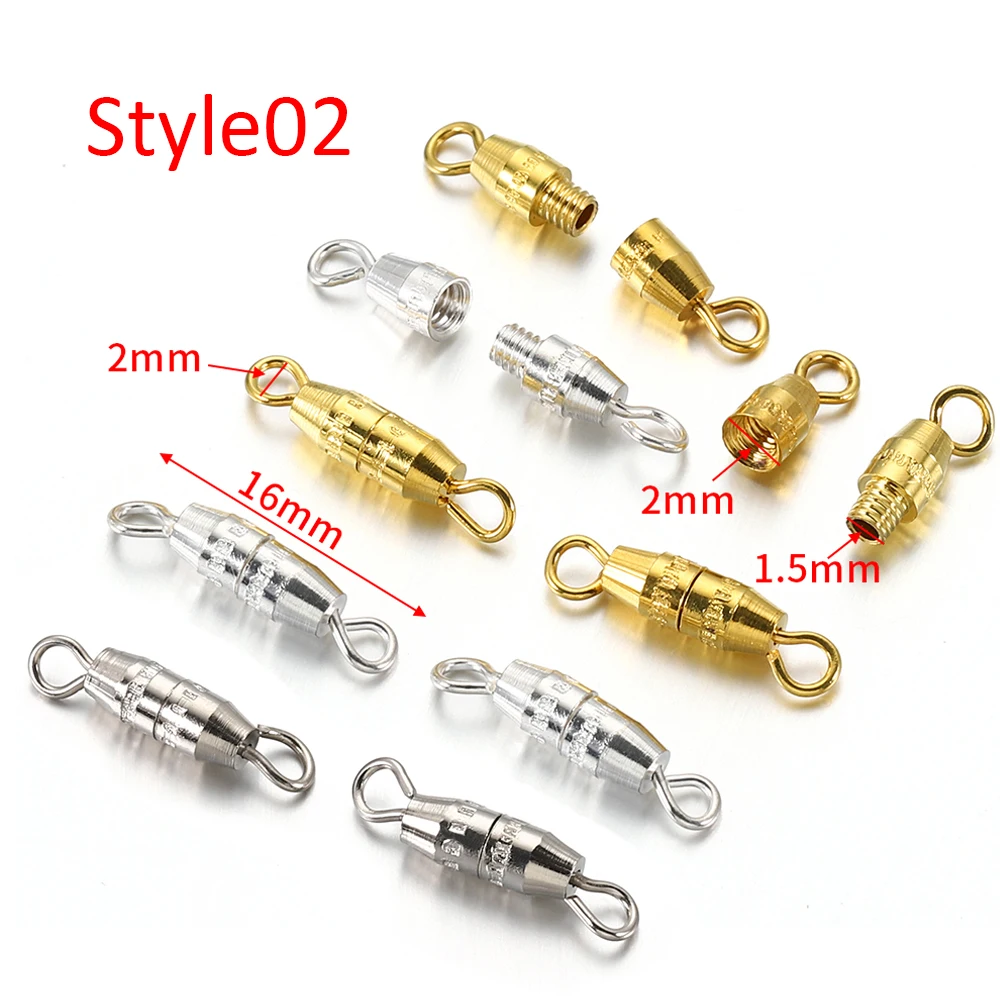 Застежка винтовая с закрытым концом для изготовления ювелирных изделий 100 шт. 50