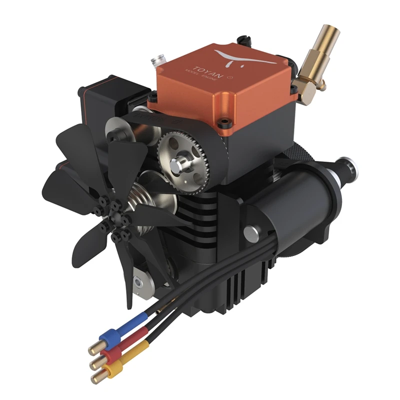 

Одноцилиндровый 4-тактный двигатель TOYAN, модель двигателя для радиоуправляемых автомобилей, лодок, самолетов 1:10 1:12 1:14, настольный мини-двига...