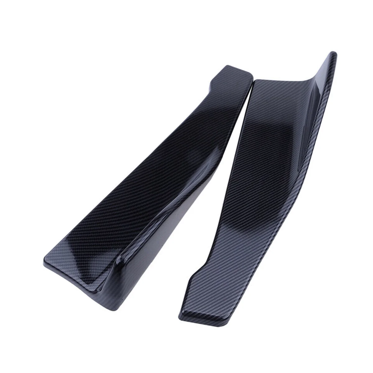 

Universal Car Side Skirt Bumper Spoiler Splitter Protector Scratch Accessories 48cm/18.9Inch 2PCS (ABS Carbon Fiber)