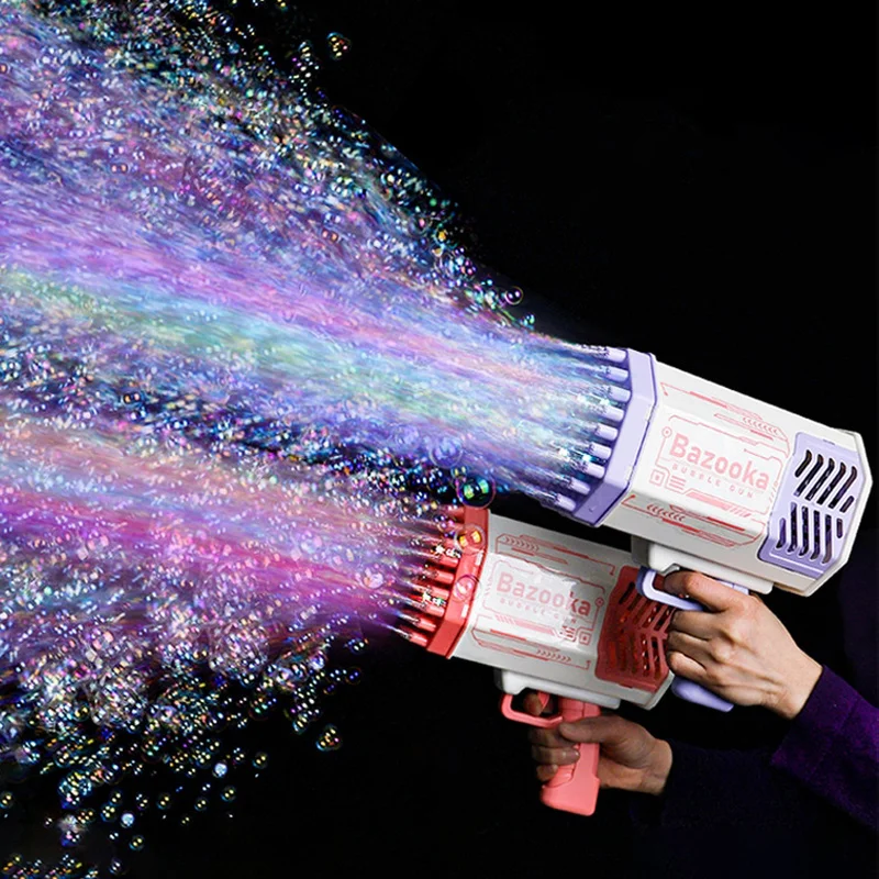 

69 Holes Bubble Gun Bubbles Machine Bubble Gun Rocket Gun Launcher Shape Automatic Blower Soap Toys for Kids Children Gifts Toys