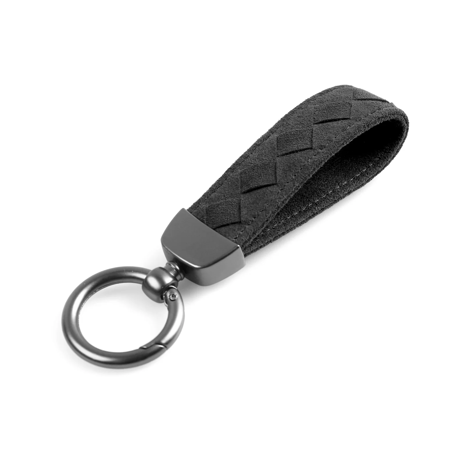 

Alfanxi Car Key Ring,Car Keychain Clip Italy Alcantara Material Universal Key Chain